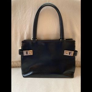 Salvatore Ferragamo black leather bag